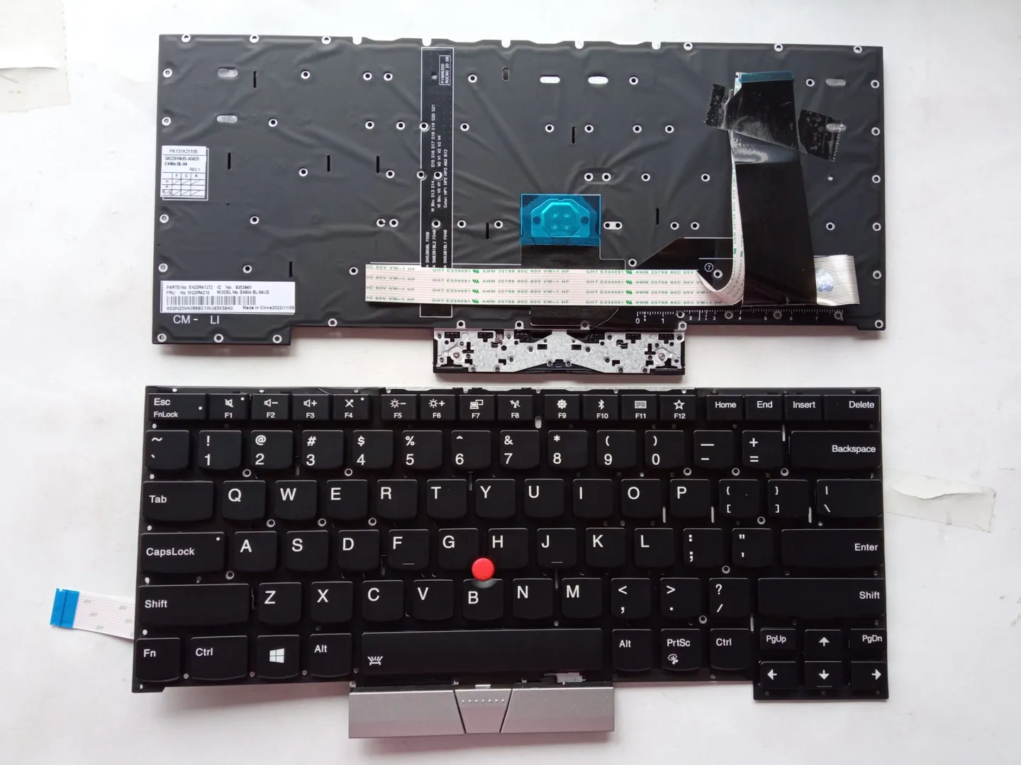 Picture of Laptop US keyboard forNew Replacement Keyboard Laptop For IBM E490S/S3-490 silver left and right buttons BLACK With Point Backlit (OEM) US US Layout